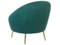 Miniatyrbillede 5 af 7: Lænestol Grøn Velour Guld Metalben 81 x 80 x 76 cm Rund Polstret Club Stol på Gyldne Ben Retro Glamour Lounge til Stue Design Inspiration