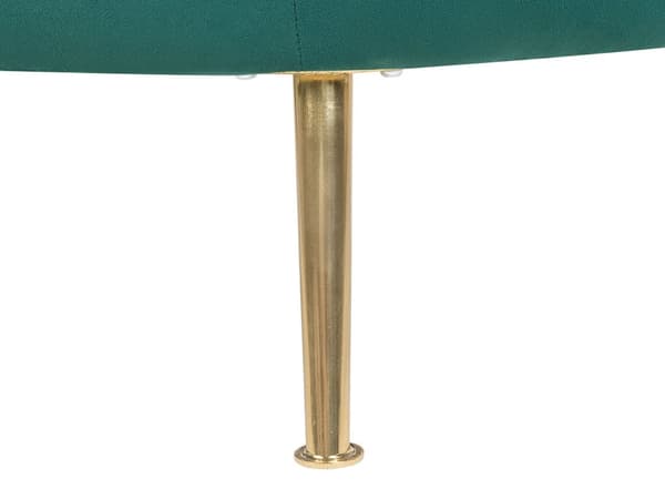 Lænestol Grøn Velour Guld Metalben 81 x 80 x 76 cm Rund Polstret Club Stol på Gyldne Ben Retro Glamour Lounge til Stue Design Inspiration