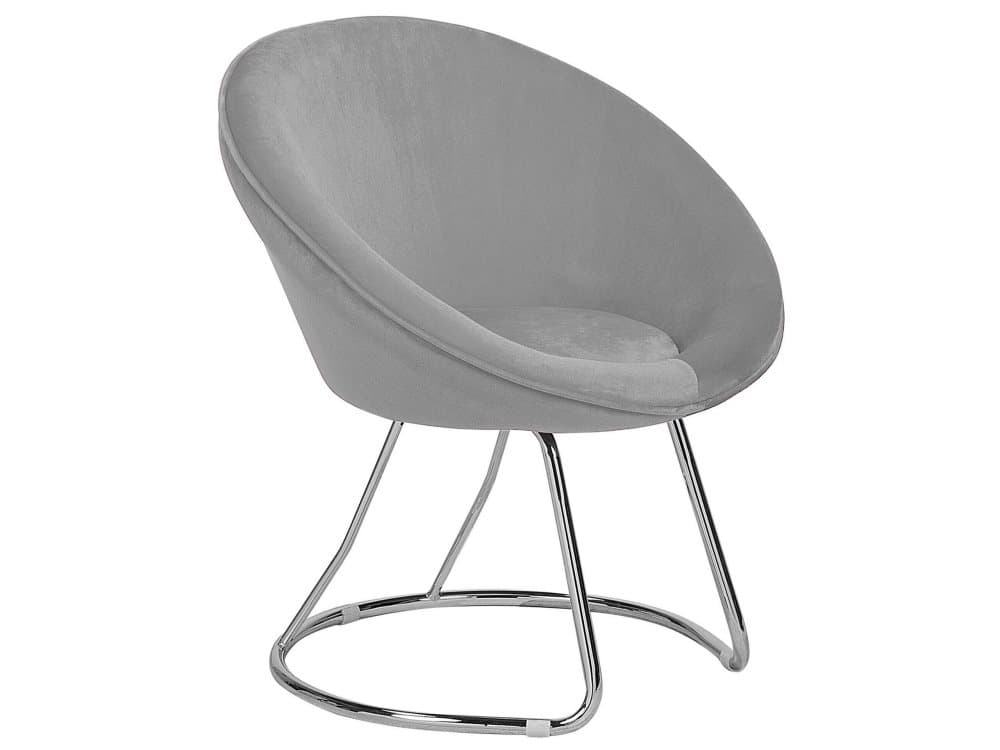 Stol sammet grå FLOBY