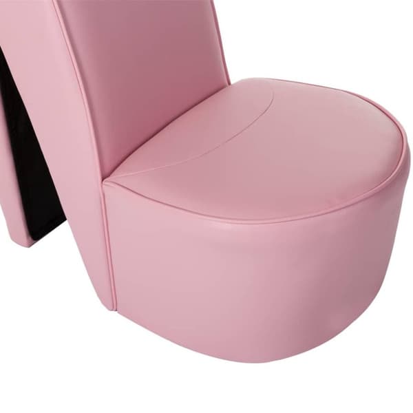 vidaXL stol højhælet sko-design kunstlæder pink
