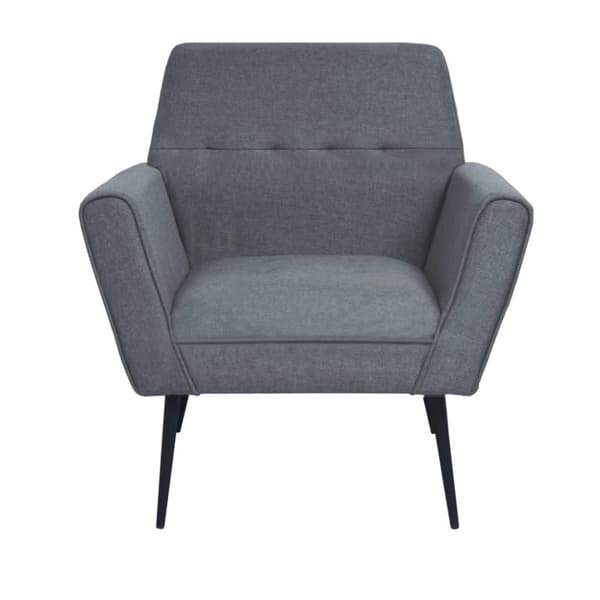 vidaXL Fåtölj ljusgrå stål och tyg