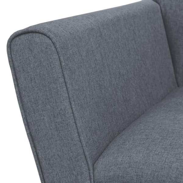 vidaXL Fåtölj ljusgrå stål och tyg
