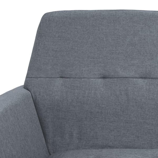 vidaXL Fåtölj ljusgrå stål och tyg