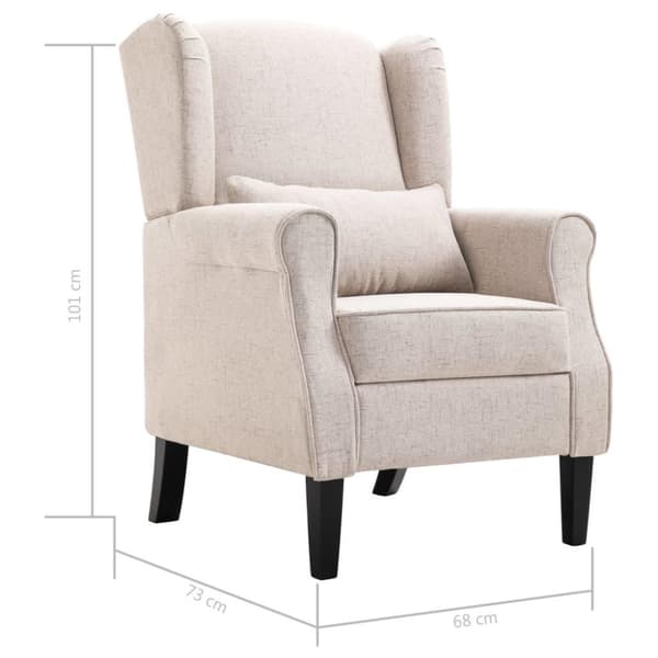 vidaXL lænestol stof beige