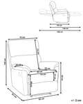 Miniatyrbillede 3 af 11: Lænestol Lysebrun Polyester Skum Bomuld 104 x 93 x 82 cm Hvilestol Armlæn Justerbar Indbygget Fodskammel Otiumstol Vippefunktion Retro Stil