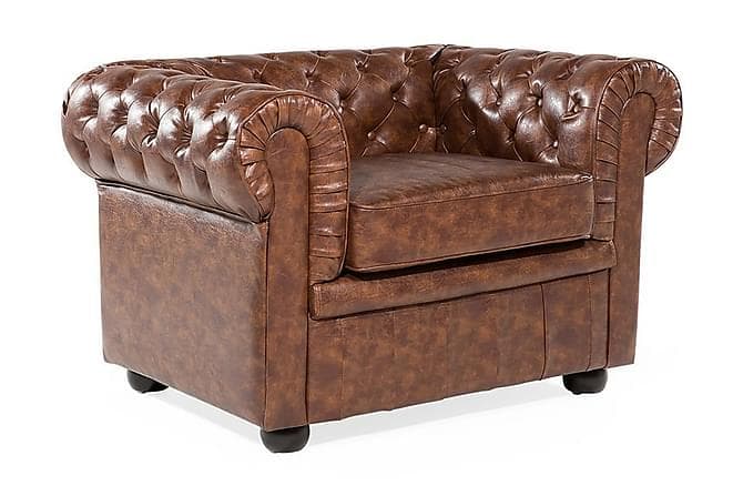 Chesterfield Nojatuoli Ruskea