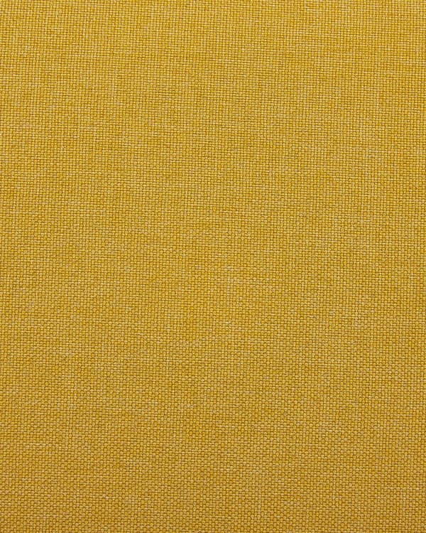 Tuoli keltainen 60 x 89 x 62 cm kangasverhoilu kumipuu käsinojat ruskeat jalat