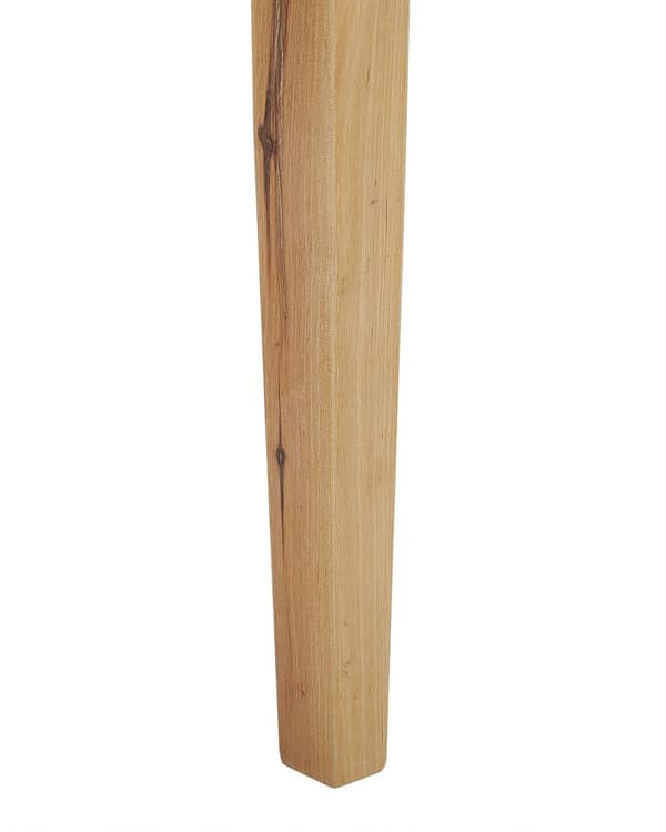 Tuoli musta 60 x 89 x 62 cm kangasverhoilu kumipuu käsinojat ruskeat jalat