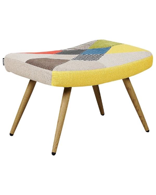 Lænestol med Osmannisk Flerfarvet Stof med Knapper Retro Stil Patchwork
