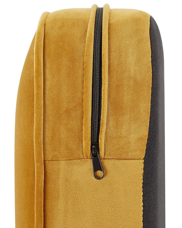 Chesterfield Lænestol Gul Velour Stof med Sorte Træben 110 x 75 x 70 Bred Tyk Polstret Armstol Knap Tuftet Venetiansk Barok stil Stue Dekor