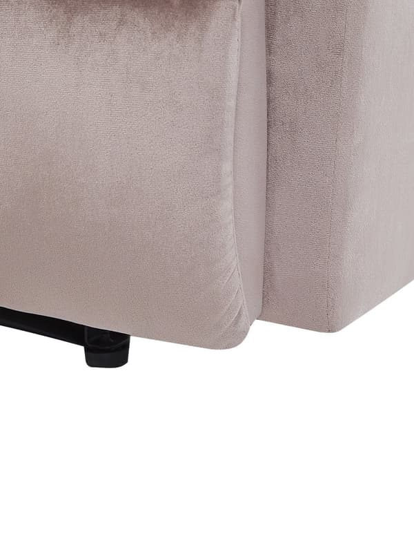 Lænestol Taupe Velour Sort Metal 103 x 90 x 85 cm Hvilestol Armlæn Justerbar Indbygget Fodskammel Otiumstol Vippefunktion Retro Stil