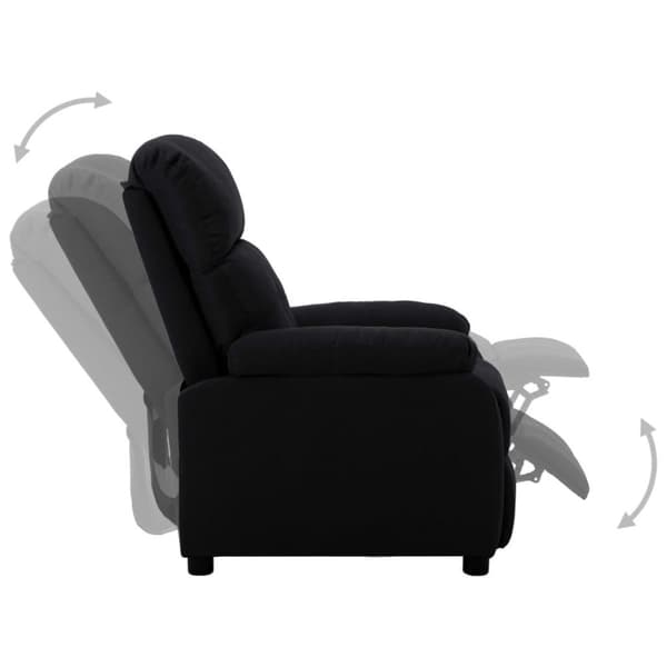 vidaXL Reclinerfåtölj svart tyg