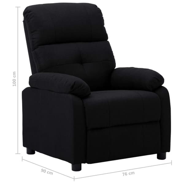 vidaXL Reclinerfåtölj svart tyg