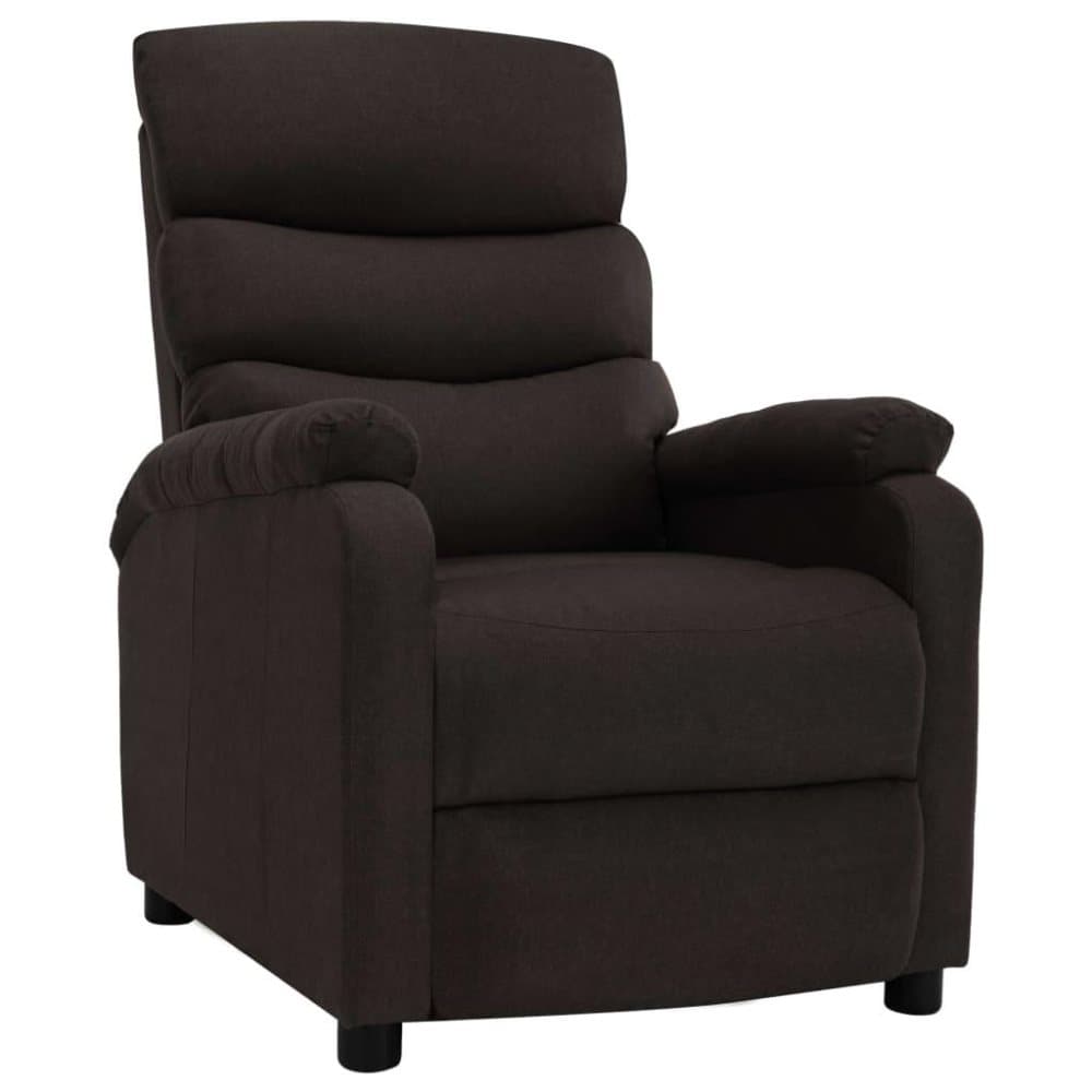 vidaXL Reclinerfåtölj mörkbrun tyg