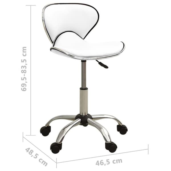 vidaXL Stol vit konstläder