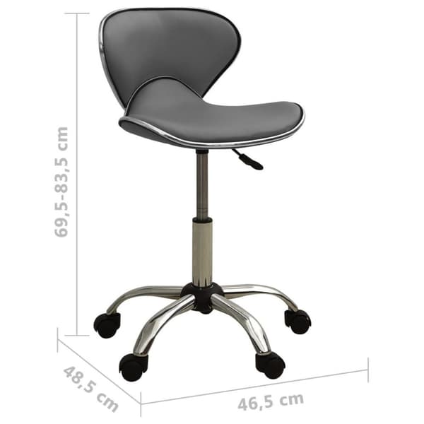 vidaXL salonstol kunstlæder grå