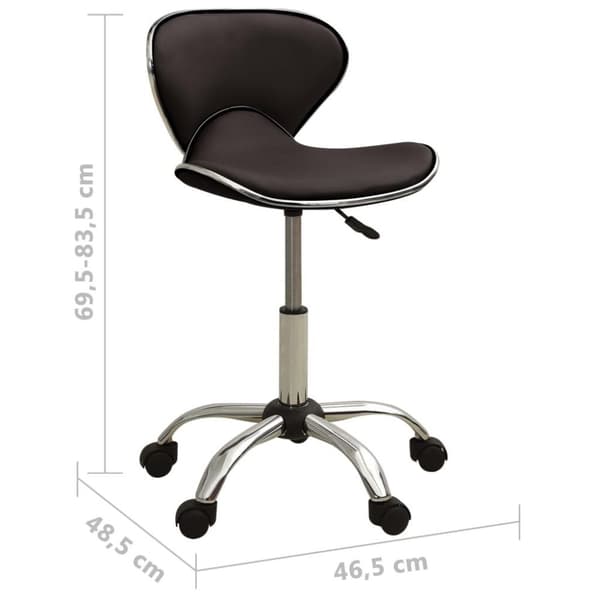 vidaXL 323676 Salon Spa Stool Brown Faux Leather