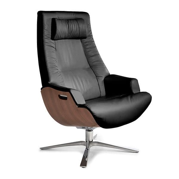 Skinnfåtölj Partner Nappa Fot Quarttro