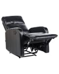 Miniatyrbild 5 av 11: Fåtölj Recliner Svart Konstläder Klädsel med USB-port Modern Design Vardagsrum