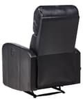 Miniatyrbild 7 av 11: Fåtölj Recliner Svart Konstläder Klädsel med USB-port Modern Design Vardagsrum