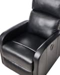 Miniatyrbild 8 av 11: Fåtölj Recliner Svart Konstläder Klädsel med USB-port Modern Design Vardagsrum