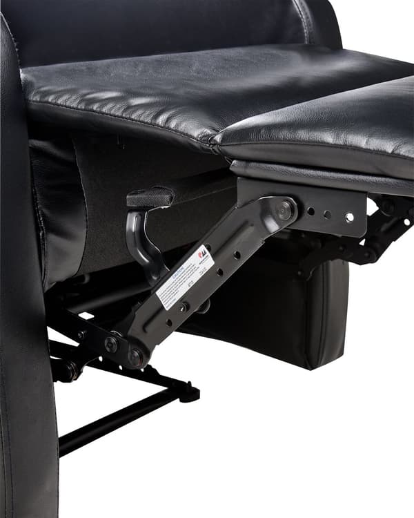 Fåtölj Recliner Svart Konstläder Klädsel med USB-port Modern Design Vardagsrum