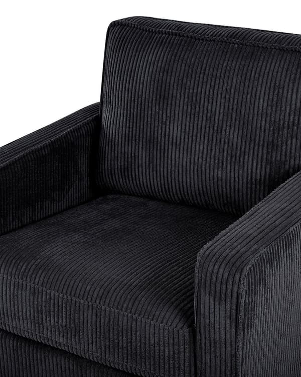 Lænestol Sort Fløjl Slædeben Moderne Stil