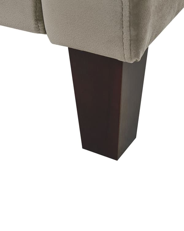 Hvilestol Beige Velour Polstring Manuel Justerbar Ryg og Fodskammel Retro Design