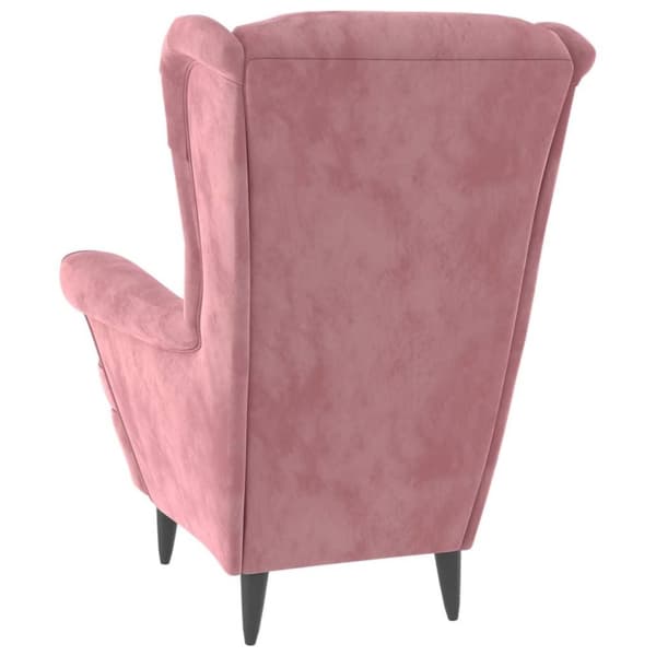 vidaXL Fåtölj rosa sammet