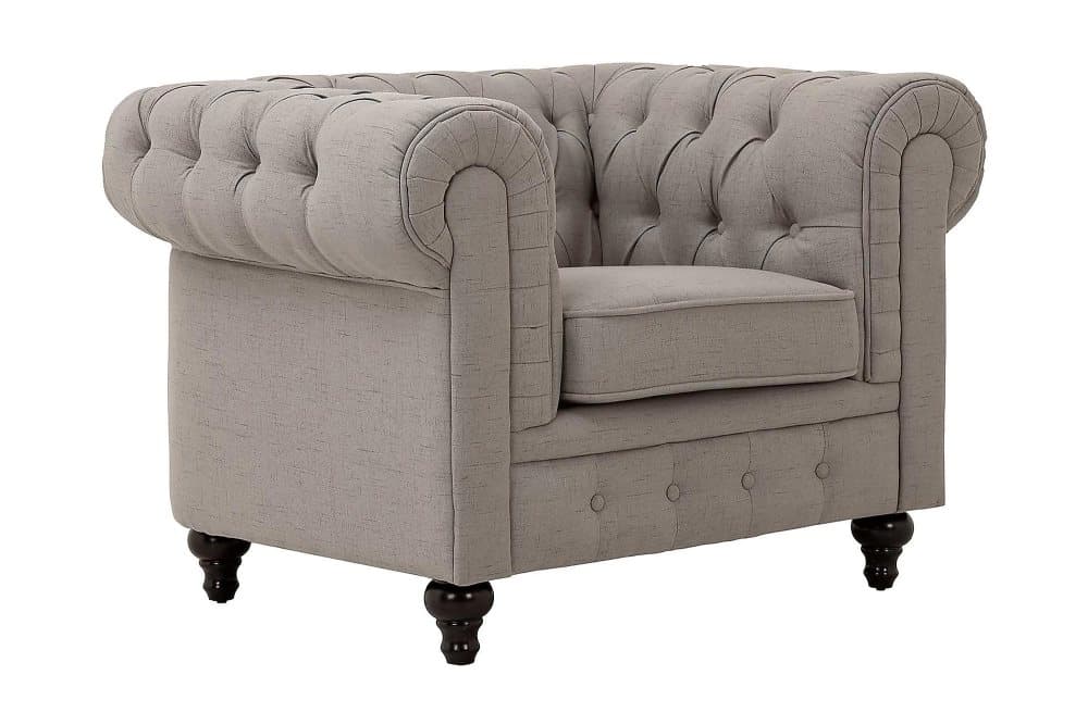 CHESTERFIELD Fåtölj Grå