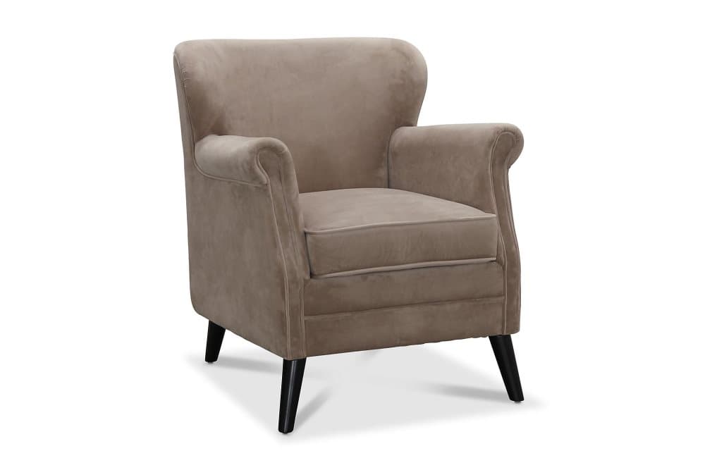 LOUISE Sammetsfåtölj Grå