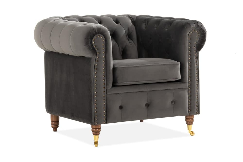 CHESTERFIELD LUX Fåtölj Grå