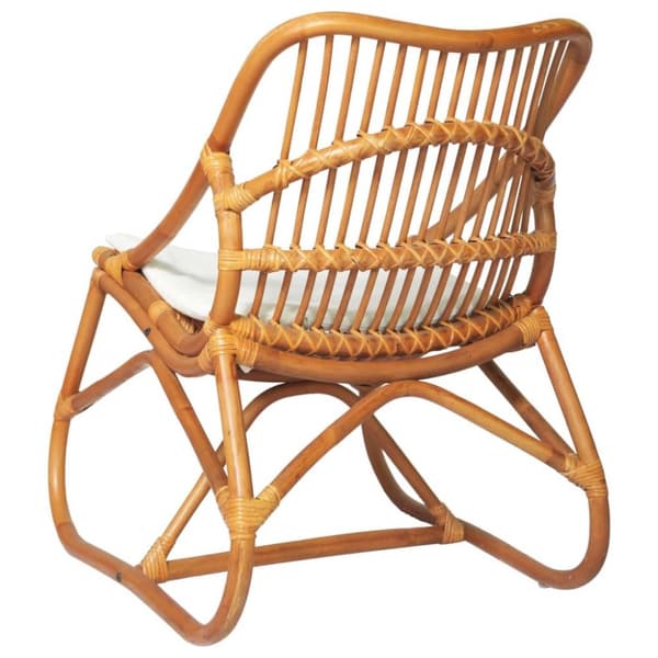 vidaXL rattanstol linned lysebrun