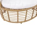 Miniatyrbillede 8 af 10: Lænestol Beige Natur Rattan 103 x 83 x 150 cm Dekorativ Flet Kurvestol med Hynder Baldakin Boho til Terrassen Haven Stue Tilbehør Udendørs
