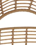 Miniatyrbillede 9 af 10: Lænestol Beige Natur Rattan 103 x 83 x 150 cm Dekorativ Flet Kurvestol med Hynder Baldakin Boho til Terrassen Haven Stue Tilbehør Udendørs