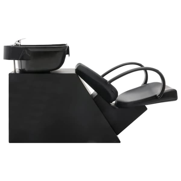 vidaXL salonstol med vask kunstlæder sort