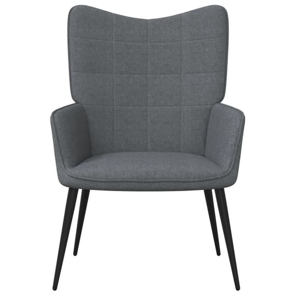 vidaXL Vilstol mörkgrå tyg