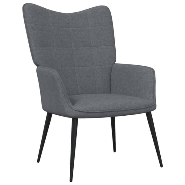 vidaXL Vilstol mörkgrå tyg