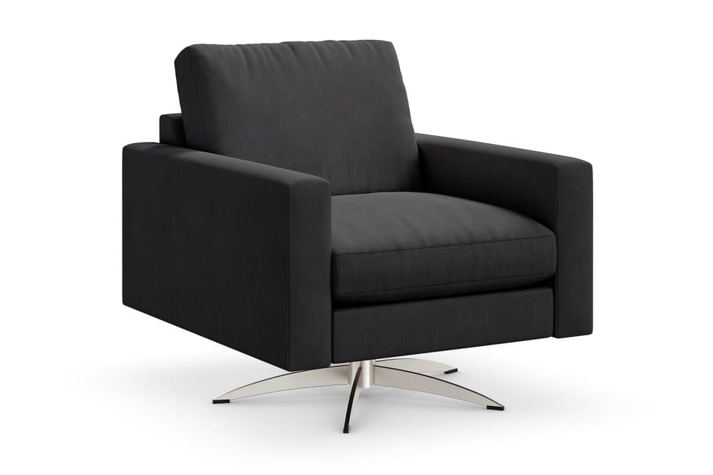 NISTOSO Fåtölj Svart/Silver