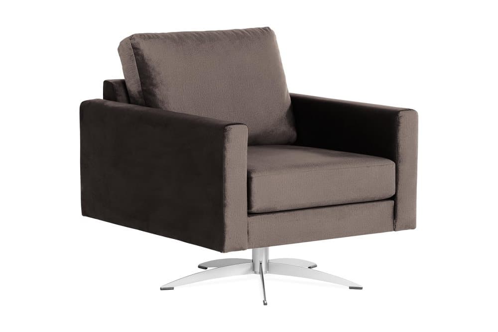 NISTOSO Fåtölj Brun/Silver
