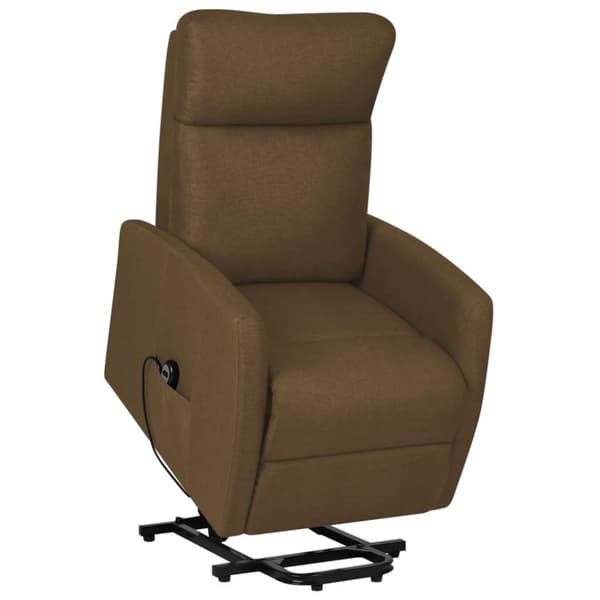 vidaXL Reclinerfåtölj med uppresningshjälp brun tyg
