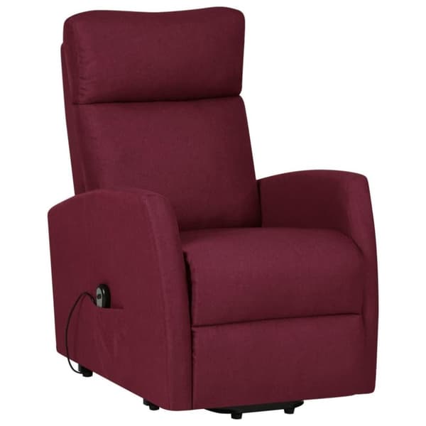 vidaXL Reclinerfåtölj med uppresningshjälp lila tyg