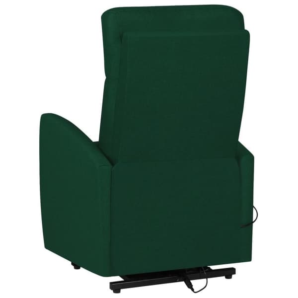 vidaXL Reclinerfåtölj med uppresningshjälp mörkgrön tyg