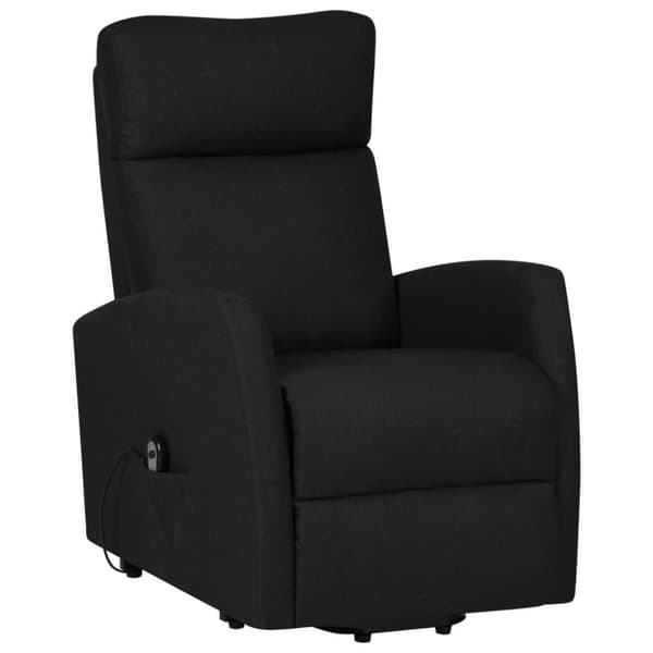vidaXL Reclinerfåtölj med uppresningshjälp svart tyg