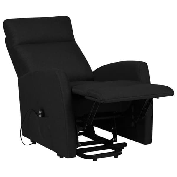 vidaXL Reclinerfåtölj med uppresningshjälp svart tyg