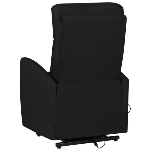 vidaXL Reclinerfåtölj med uppresningshjälp svart tyg