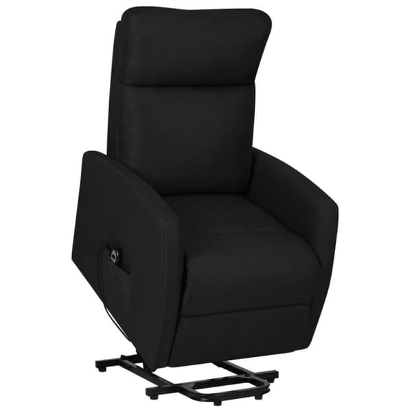 vidaXL Reclinerfåtölj med uppresningshjälp svart tyg