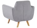 Miniatyrbillede 6 af 11: Lænestol Grå Velour Aftagelig og Udskiftelig Møbel Lynlås Betræk Elastisk 80 x 77 x 46 Nem Vaskbart og Pleje