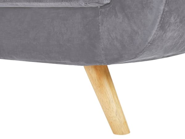 Lænestol Grå Velour Aftagelig og Udskiftelig Møbel Lynlås Betræk Elastisk 80 x 77 x 46 Nem Vaskbart og Pleje