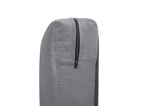 Lænestol Grå Velour Aftagelig og Udskiftelig Møbel Lynlås Betræk Elastisk 80 x 77 x 46 Nem Vaskbart og Pleje